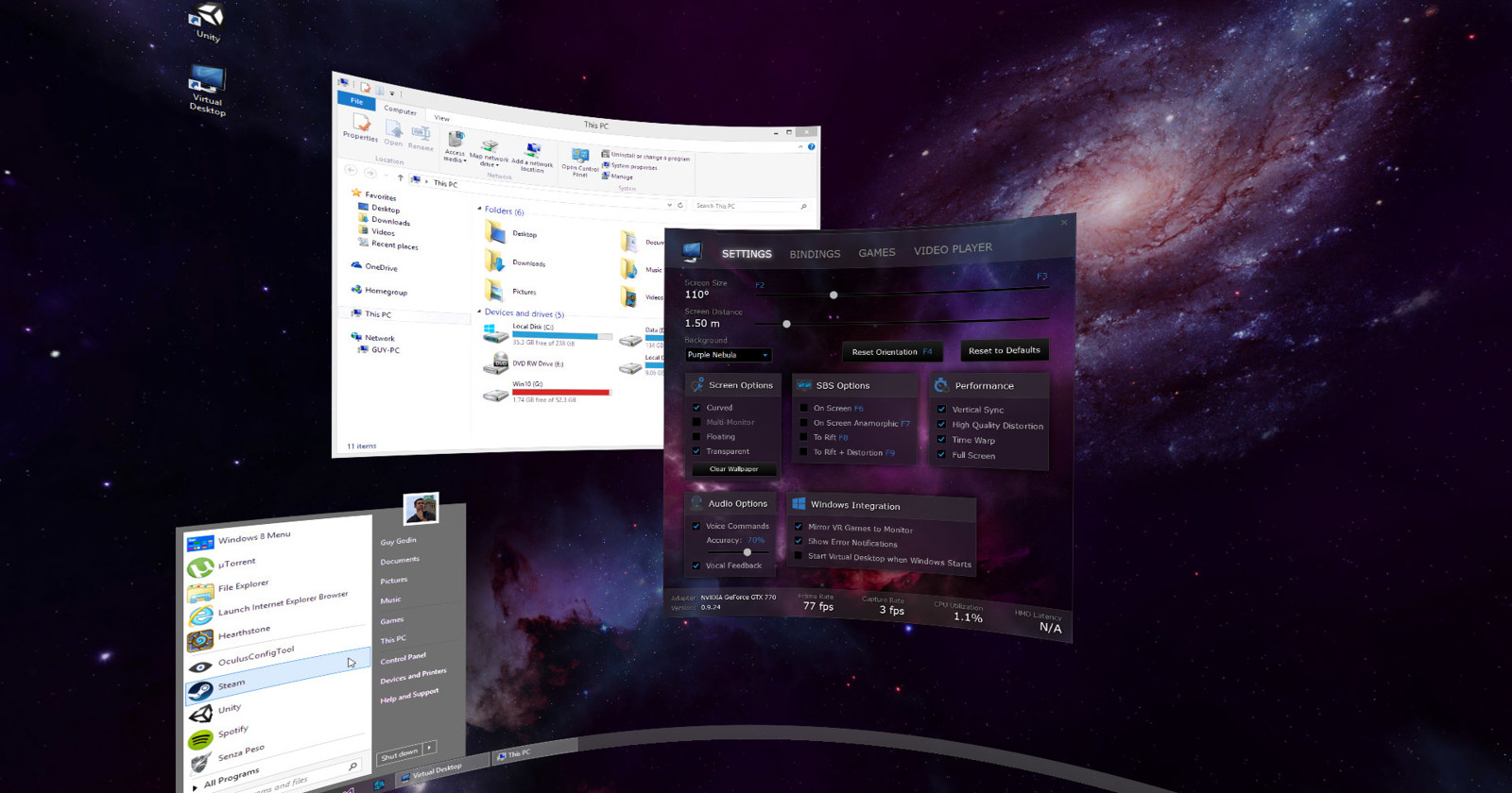 aplikacija Virtual Desktop