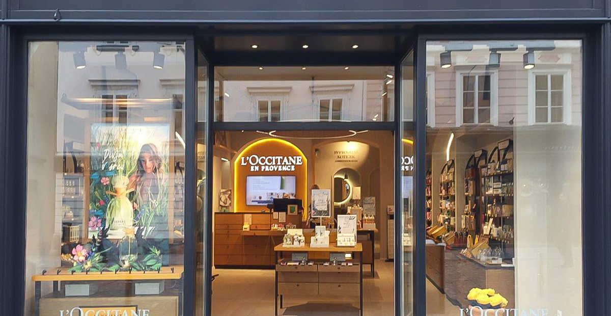 Trgovina L'OCCITANE na Mestnem trgu v Ljubljani.