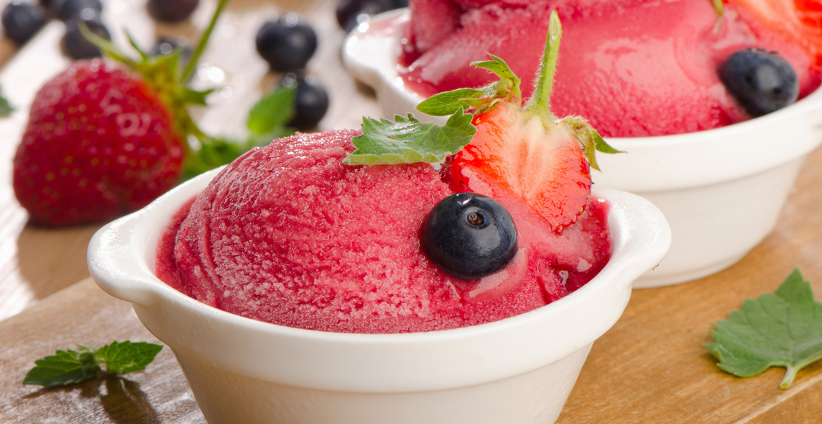 Jagodni sorbet.