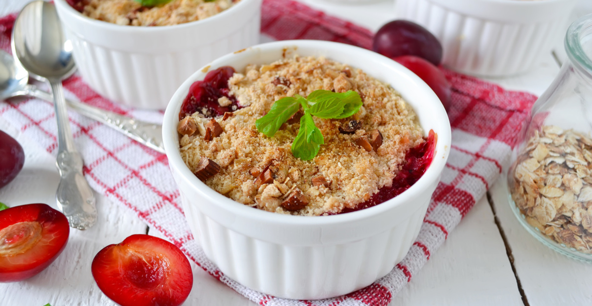 Slivova crumble pita