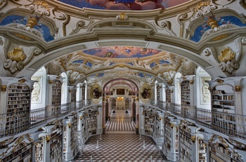 Knjižnica Admont Abbey, Admont, Avstrija. Foto: Pinterest