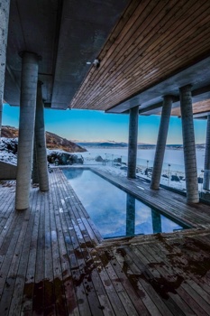 Bazen v hotelu Adventure, Islandija. Foto: Pinterest